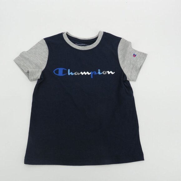 Champion Kids Navy & Gray Short Sleeve Tee 14/16 NWT - Picture 1 of 2